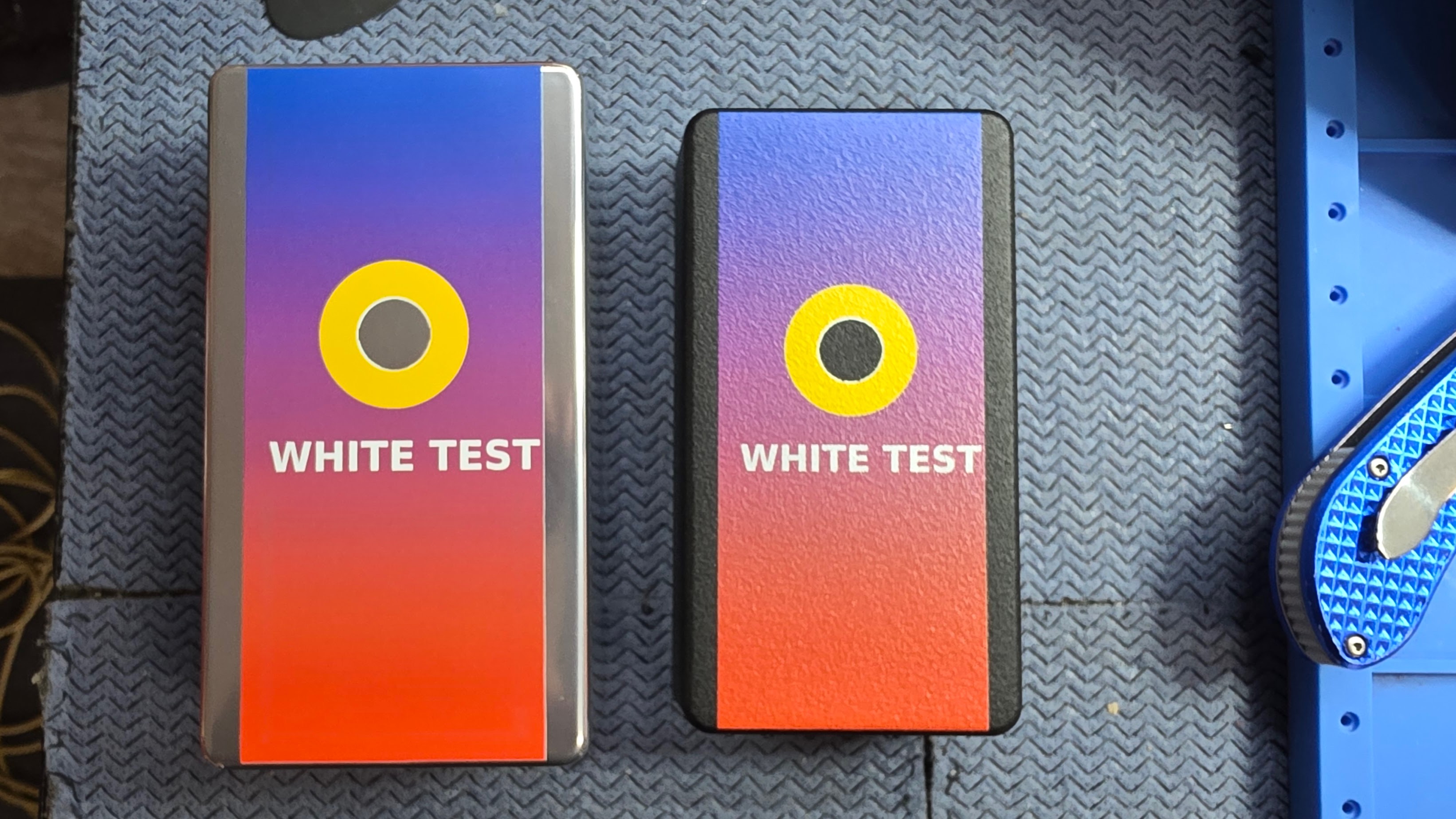 White layer test printed enclosure